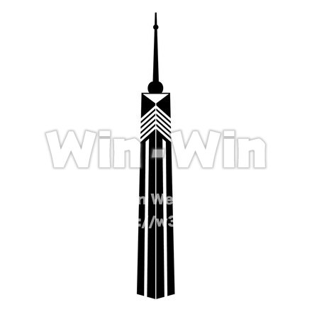 福岡タワーのシルエット素材 W-023857