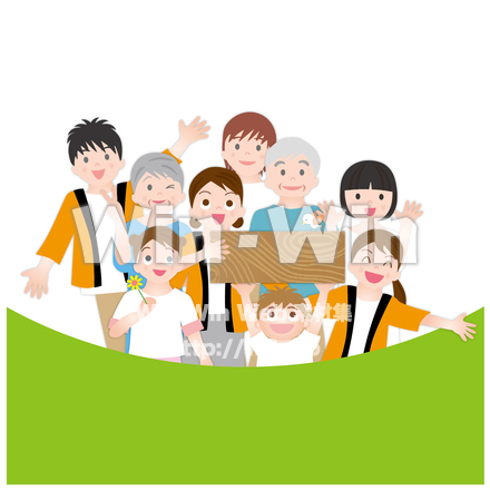 みんな、集まれ！のCG・イラスト素材 W-022142