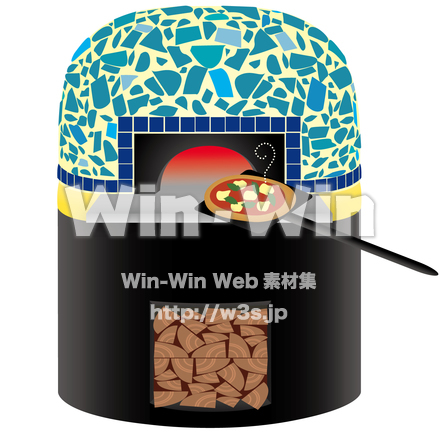 ピザ窯のCG・イラスト素材 W-023179