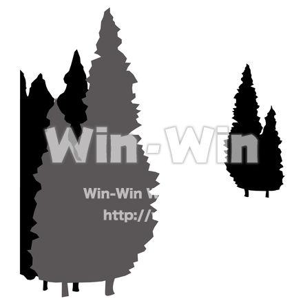 木立.のシルエット素材 W-023617