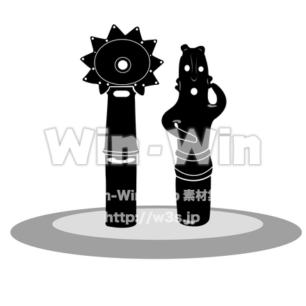 埴輪のシルエット素材 W-022816