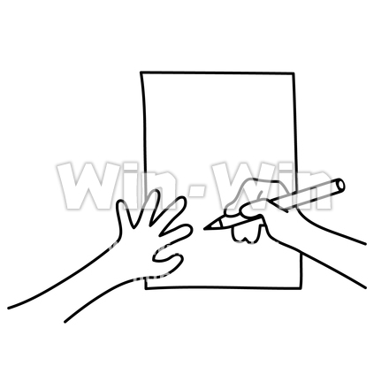 書く人のCG・イラスト素材 W-023828