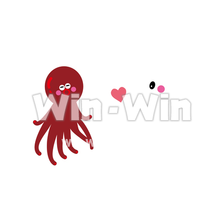 タコとイカのCG・イラスト素材 W-023066