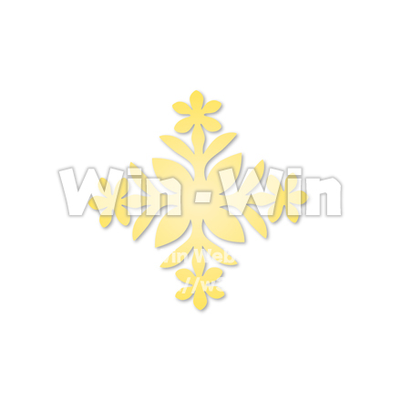 ハワイアンキルト（プルメリア）のシルエット素材 W-022884