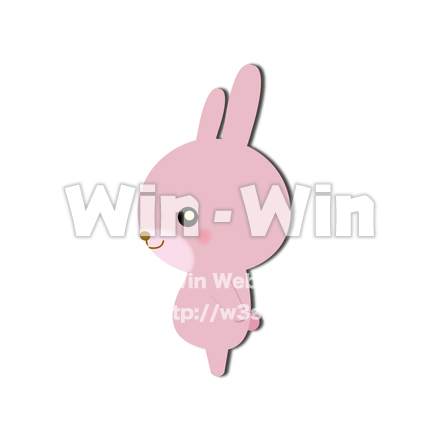 うさみちゃん　横のCG・イラスト素材 W-023243