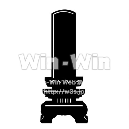 位牌のシルエット素材 W-022342