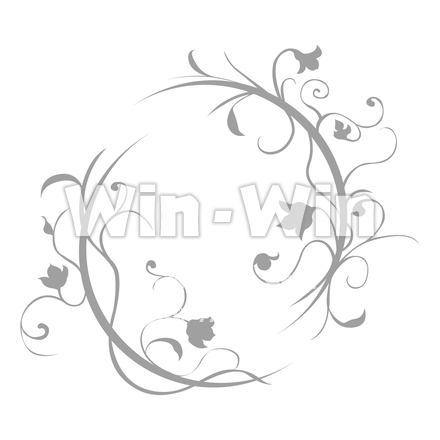 円フレームのシルエット素材 W-023407