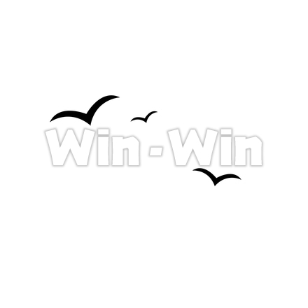 カモメのシルエット素材 W-023062