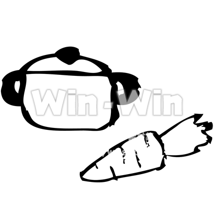 手書き「調理」のシルエット素材 W-023479