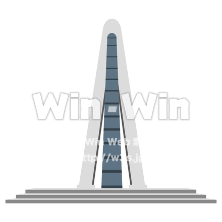 夢見ヶ崎動物園記念碑のCG・イラスト素材 W-023536