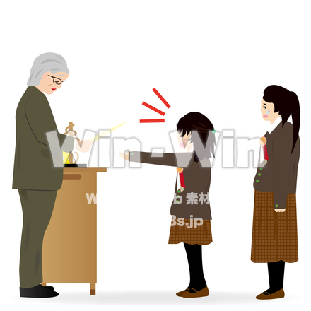 表彰されるイラストのCG・イラスト素材 W-023127