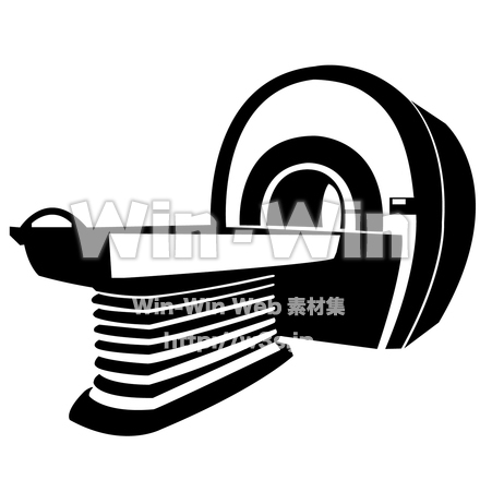 MRI検査装置のシルエット素材 W-022787