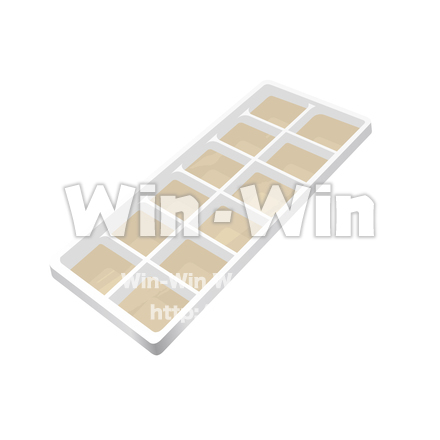 えのき氷　製氷皿のCG・イラスト素材 W-023349