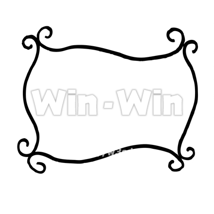 フレームのシルエット素材 W-023320