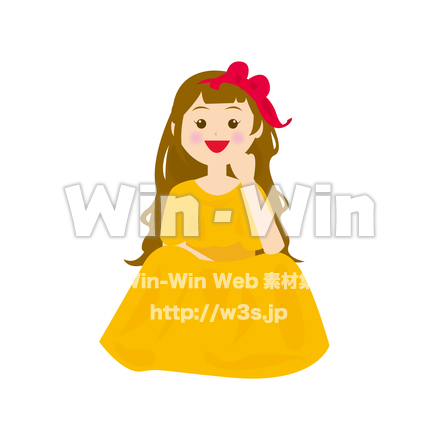 お嬢様のCG・イラスト素材 W-023225