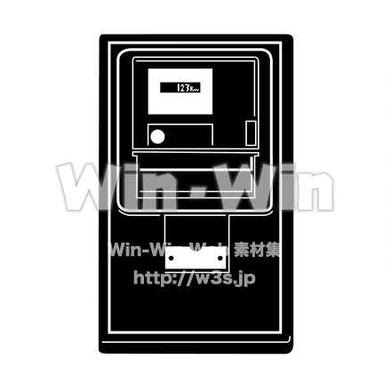 電気メーターのシルエット素材 W-022775