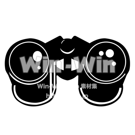 双眼鏡正面のシルエット素材 W-022817