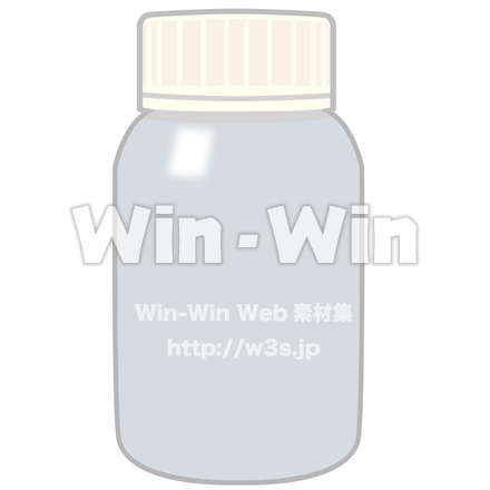 サプリ容器のCG・イラスト素材 W-022749