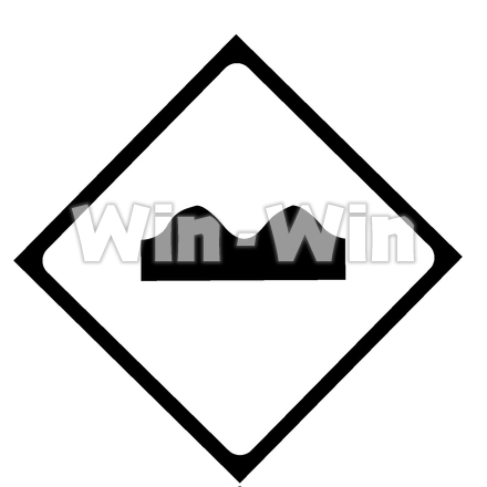 道路標識のシルエット素材 W-023937