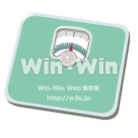 体重計のCG・イラスト素材 W-022370