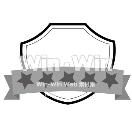 エンブレム星のシルエット素材 W-023840