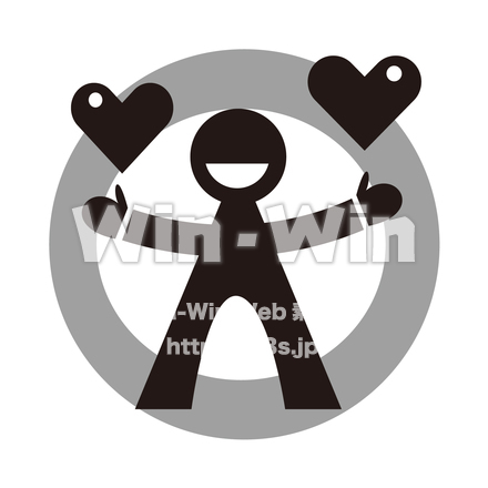 健康のシルエット素材 W-023231