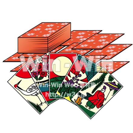 花札「五光」のCG・イラスト素材 W-023165