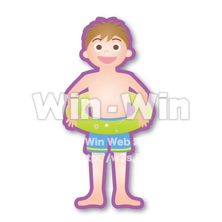 浮わの少年のCG・イラスト素材 W-022195