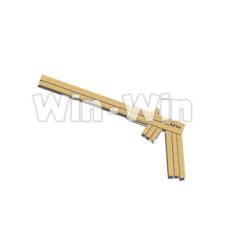 割り箸鉄砲のCG・イラスト素材 W-022410