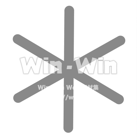 雪-1のシルエット素材 W-023614