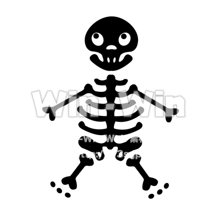 骸骨のシルエット素材 W-022848