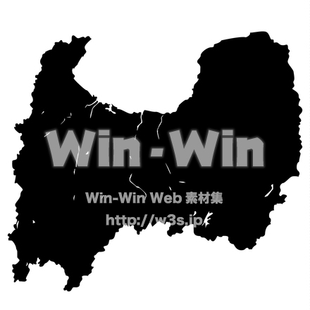 富山県のシルエット素材 W-022795