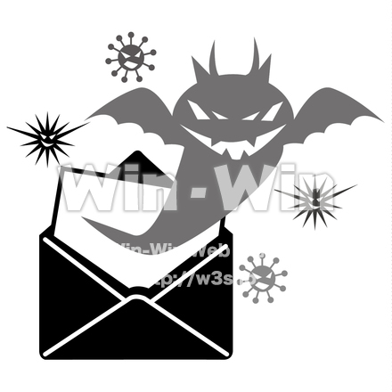 ウィルスメールのシルエット素材 W-022109