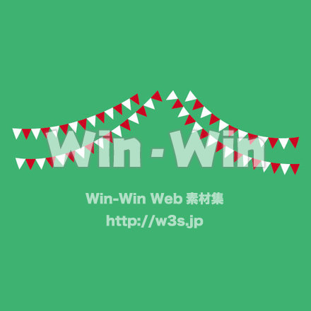 お祭りの旗のCG・イラスト素材 W-023438