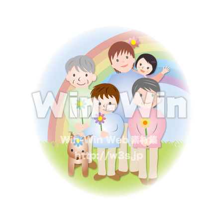 花を持っている人人のCG・イラスト素材 W-022672