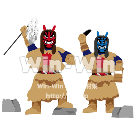 なまはげ像のCG・イラスト素材 W-023986