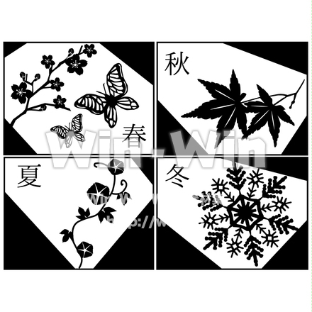 春夏秋冬のシルエット素材 W-022105