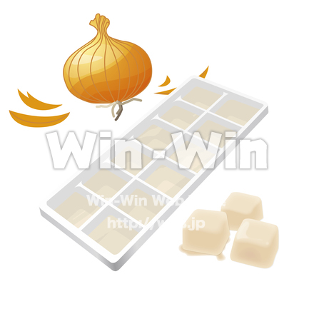 たまねぎ氷のCG・イラスト素材 W-023356