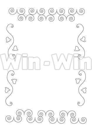 フレームのシルエット素材 W-023269