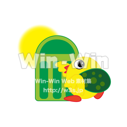 新しい世界へ　トリちゃんのCG・イラスト素材 W-023226