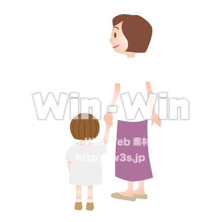 母と娘のCG・イラスト素材 W-022145