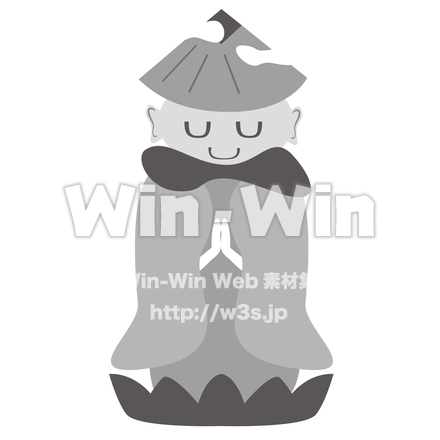 かさじぞうのシルエット素材 W-022838