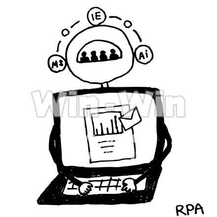 RPAのピクトグラムのシルエット素材 W-023878