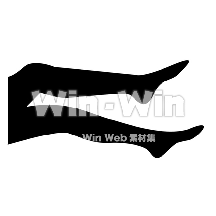 脚のシルエット素材 W-022120