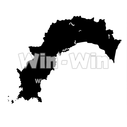 高知県のシルエット素材 W-022728