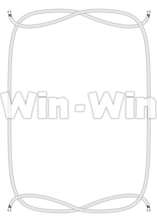 パターンブラシ「ロープ」のシルエット素材 W-022938