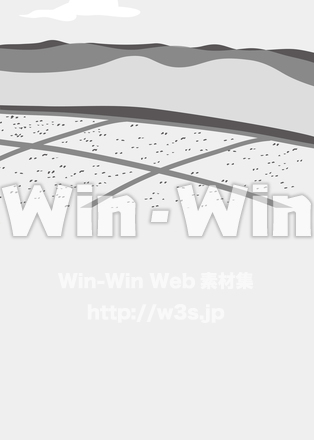 田舎の風景シルエットのシルエット素材 W-022822