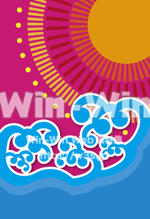 暑中見舞いの背景素材です。のCG・イラスト素材 W-022194