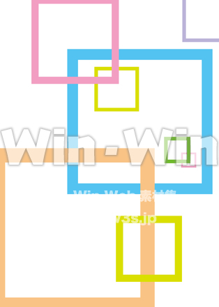 四角い背景のCG・イラスト素材 W-023922