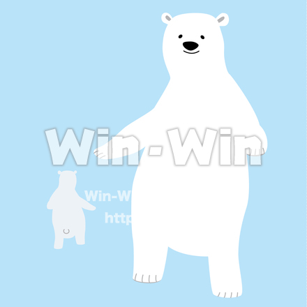 おどるシロクマのCG・イラスト素材 W-022405